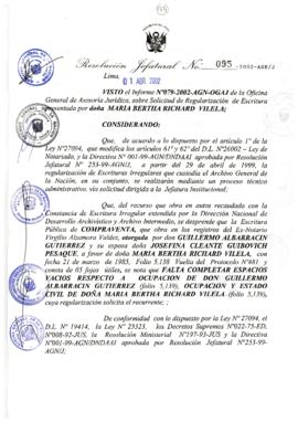 Resolución Jefatural N° 095-2002/AGN/J