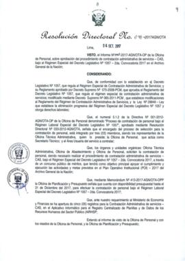 Resolución Directoral N° 048-2017-AGN/OTA