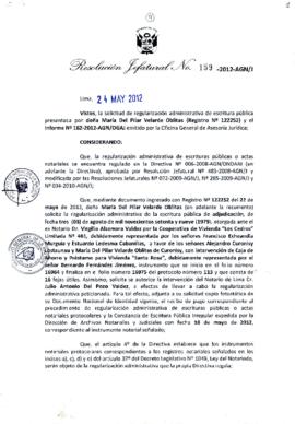 Resolución Jefatural N° 159-2012-AGN/J