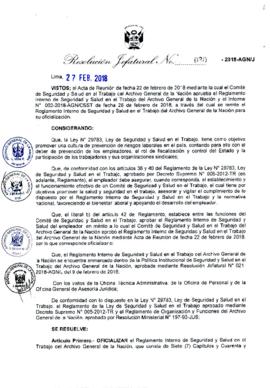 Resolución Jefatural N° 030-2018-AGN/J
