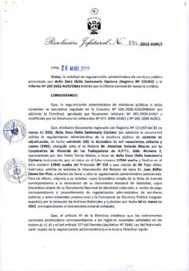 Resolución Jefatural N° 094-2012-AGN/J