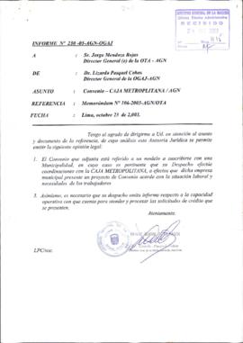 INFORME 230-2003-AGN-OGAJ