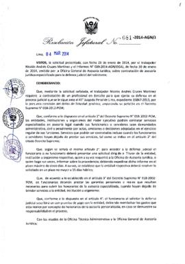 Resolución Jefatural N° 081-2014-AGN/J