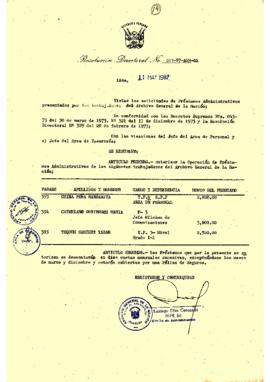 Resolución Directoral N° 19-87-AGN-OA
