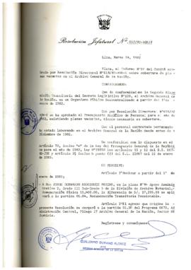 Resolución Jefatural N° 012-1982/AGN/J