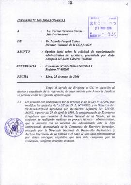 INFORME 165-2006-AGN/OGAJ