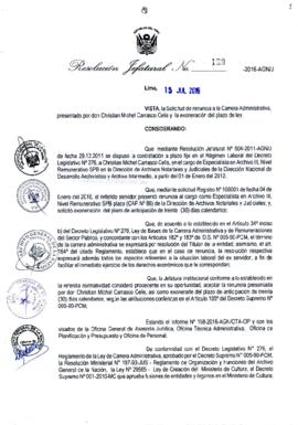 Resolución Jefatural N° 139-2016-AGN/J