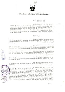 Resolución Jefatural N° 309-1991/AGN/J