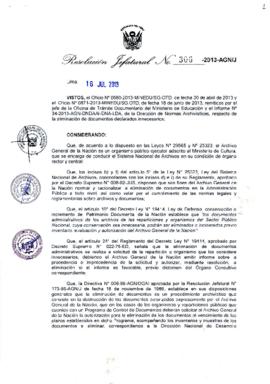 Resolución Jefatural N° 306-2013-AGN/J
