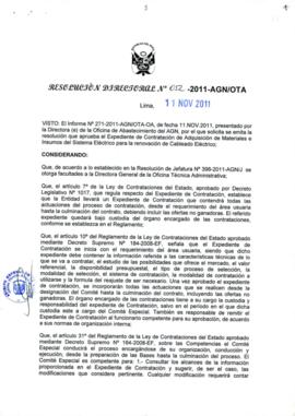 Resolución Directoral N° 052-2011-AGN/OTA