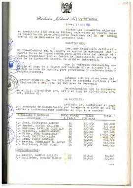 Resolución Jefatural N° 155-1985/AGN/J