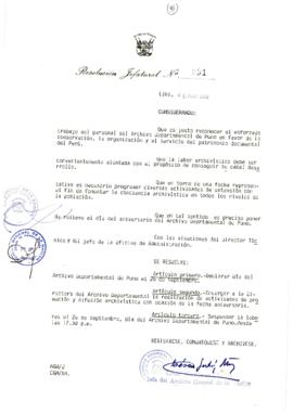 Resolución Jefatural N° 031-1988/AGN/J