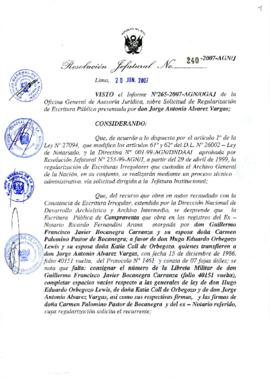 Resolución Jefatural N° 240-2007-AGN/J