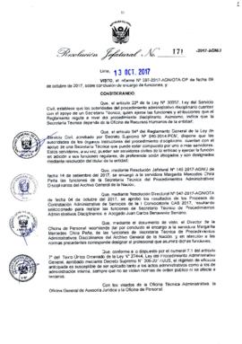 Resolución Jefatural N° 171-2017-AGN/J