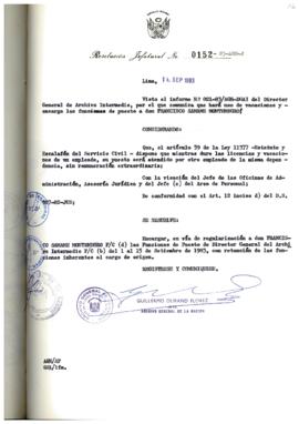 Resolución Jefatural N° 152-1983/AGN/J
