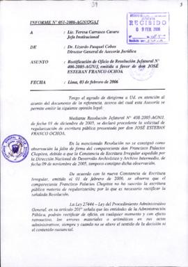 INFORME 051-2006-AGN/OGAJ