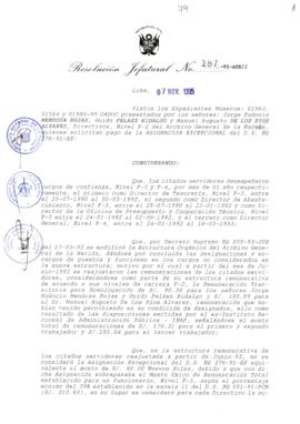 Resolución Jefatural N° 187-1995/AGN/J