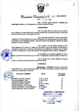 Resolución Directoral N° 014-2004-AGN/OTA