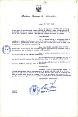 Resolución Directoral N° 82-83-AGN/OA
