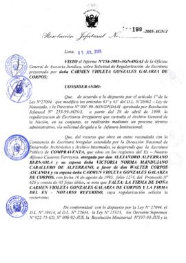 Resolución Jefatural N° 199-2005-AGN/J