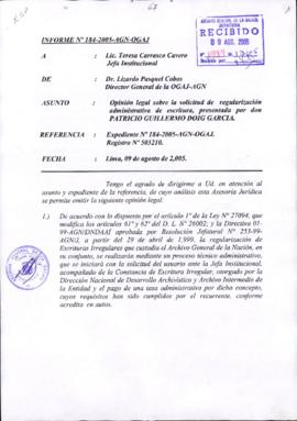 INFORME 184-2005-AGN-OGAJ