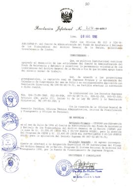 Resolución Jefatural N° 120-1996/AGN/J