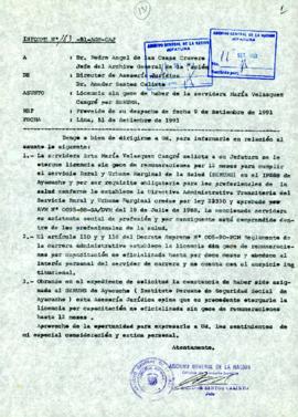 INFORME 183-91-AGN/OAJ