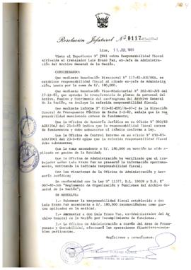 Resolución Jefatural N° 117-1983/AGN/J