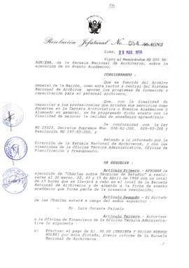 Resolución Jefatural N° 054-1996/AGN/J
