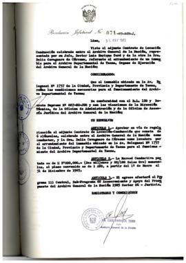 Resolución Jefatural N° 071-1985/AGN/J