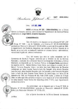 Resolución Jefatural N° 367-2008-AGN/J