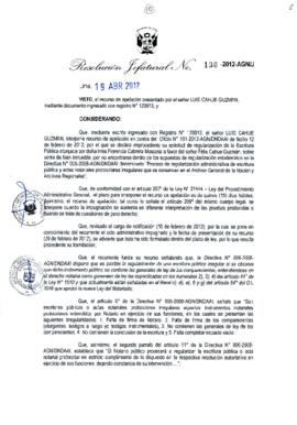 Resolución Jefatural N° 130-2012-AGN/J
