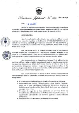 Resolución Jefatural N° 068-2013-AGN/J