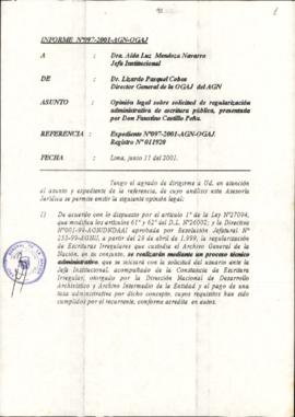 INFORME 097-2001-AGN-OGAJ