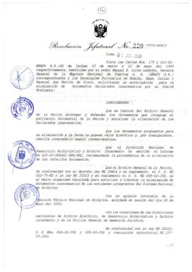 Resolución Jefatural N° 220-2000/AGN/J