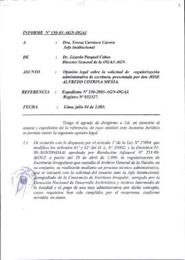 INFORME 150-2003-AGN-OGAJ