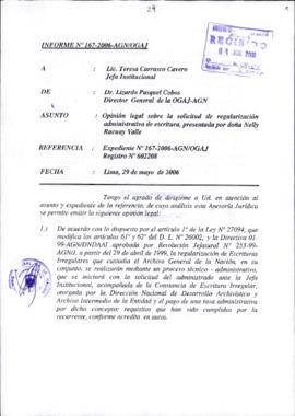 INFORME 167-2006-AGN/OGAJ