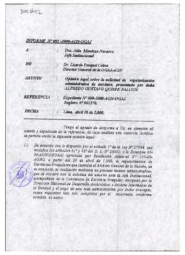 INFORME 092-2000-AGN-OGAJ