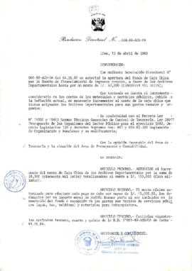 Resolución Directoral N° 024-89-AGN/OA