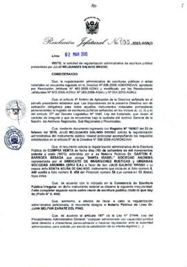 Resolución Jefatural N° 055-2015-AGN/J