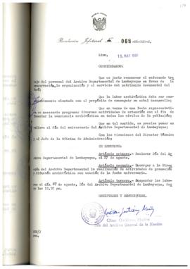 Resolución Jefatural N° 068-1986/AGN/J