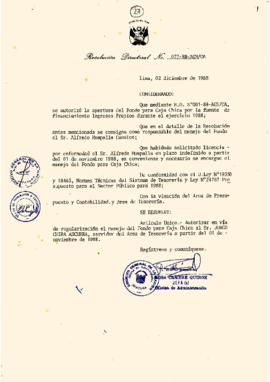 Resolución Directoral N° 077-88-AGN/OA
