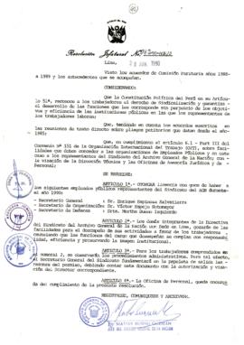 Resolución Jefatural N° 082-1990/AGN/J