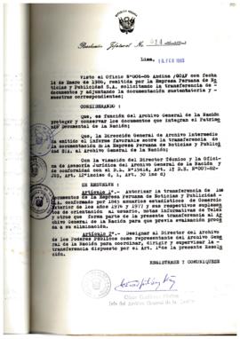 Resolución Jefatural N° 014-1986/AGN/J