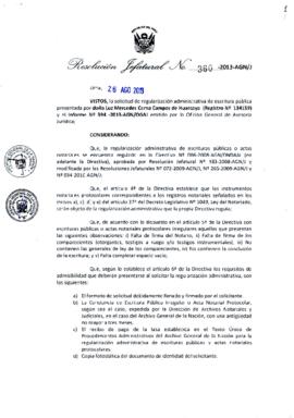 Resolución Jefatural N° 360-2013-AGN/J