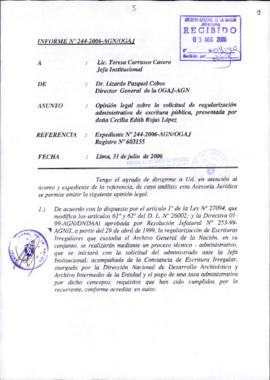 INFORME 244-2006-AGN/OGAJ