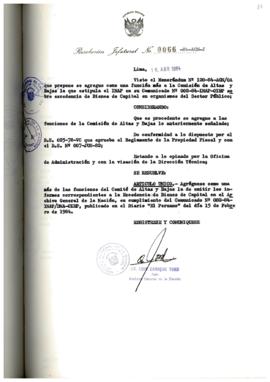 Resolución Jefatural N° 066-1984/AGN/J