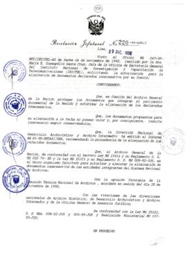 Resolución Jefatural N° 220-1998/AGN/J