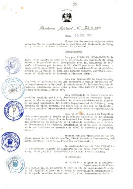 Resolución Jefatural N° 025-1993/AGN/J