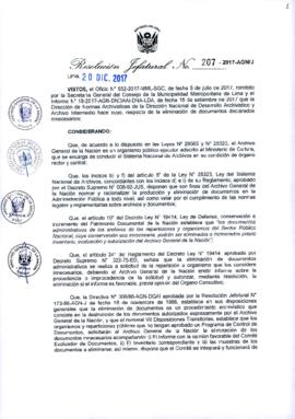 Resolución Jefatural N° 207-2017-AGN/J